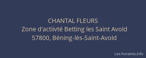 CHANTAL FLEURS