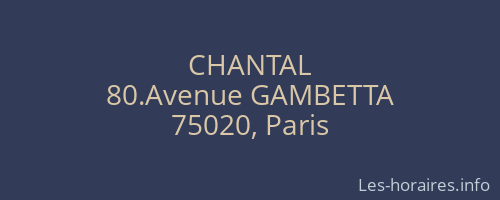CHANTAL