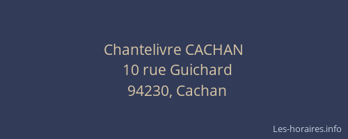 Chantelivre CACHAN