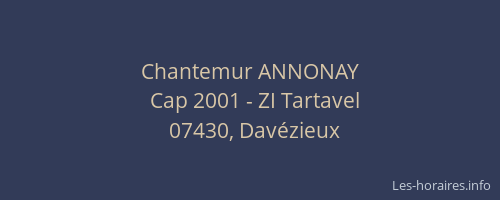 Chantemur ANNONAY