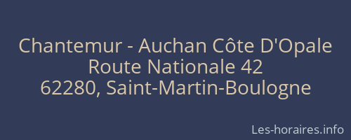 Chantemur - Auchan Côte D'Opale