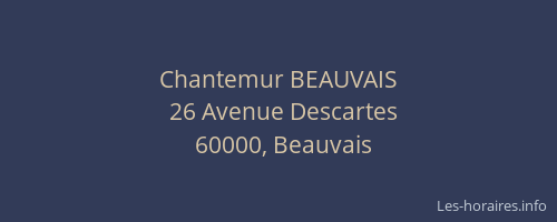 Chantemur BEAUVAIS