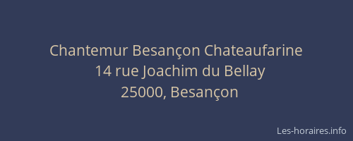 Chantemur Besançon Chateaufarine