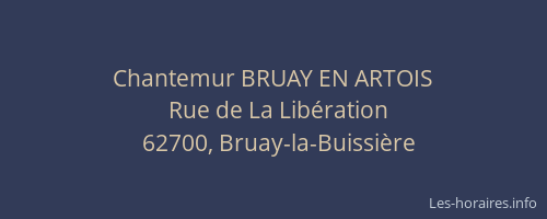 Chantemur BRUAY EN ARTOIS