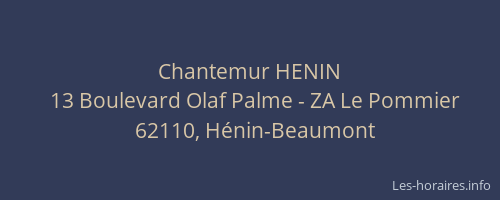 Chantemur HENIN