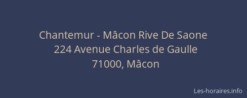 Chantemur - Mâcon Rive De Saone