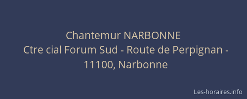 Chantemur NARBONNE