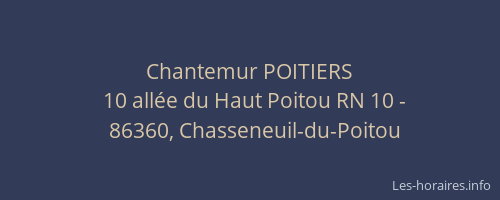 Chantemur POITIERS