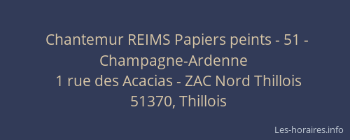 Chantemur REIMS Papiers peints - 51 - Champagne-Ardenne