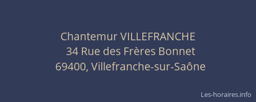 Chantemur VILLEFRANCHE