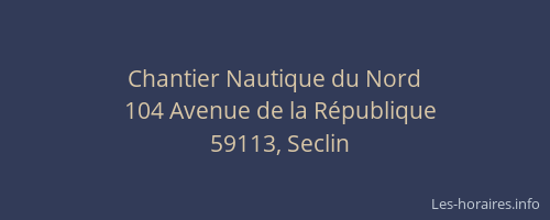 Chantier Nautique du Nord