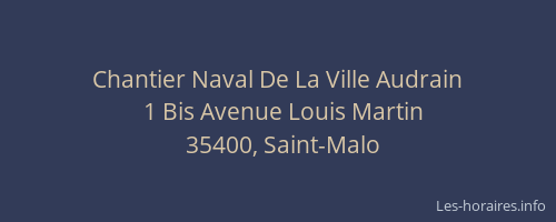 Chantier Naval De La Ville Audrain