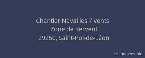 Chantier Naval les 7 vents