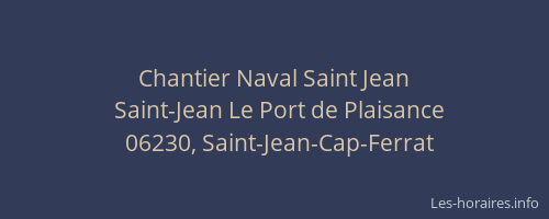 Chantier Naval Saint Jean