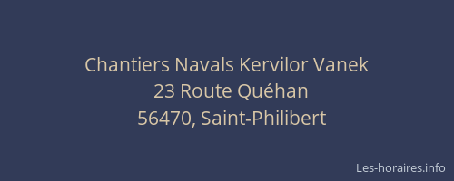 Chantiers Navals Kervilor Vanek