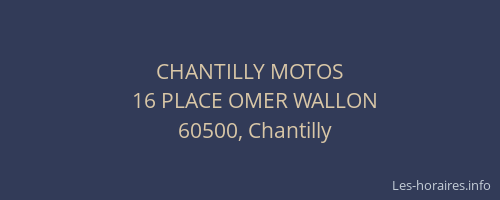 CHANTILLY MOTOS