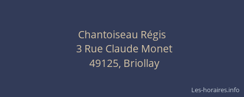 Chantoiseau Régis