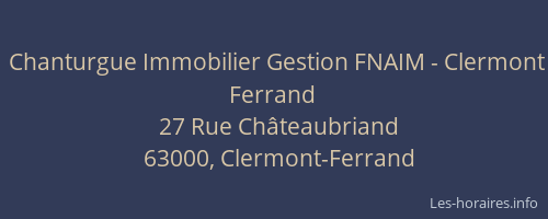 Chanturgue Immobilier Gestion FNAIM - Clermont Ferrand