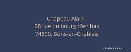 Chapeau Alain