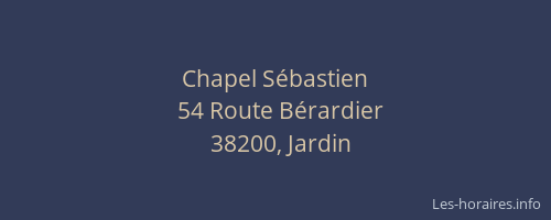 Chapel S&eacute;bastien
