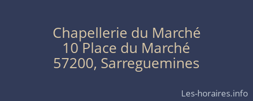 Chapellerie du Marché