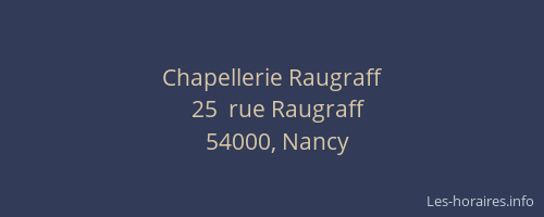 Chapellerie Raugraff