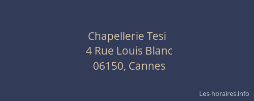 Chapellerie Tesi