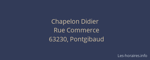 Chapelon Didier