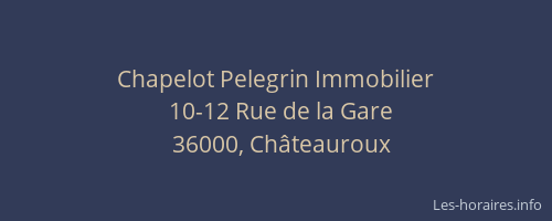 Chapelot Pelegrin Immobilier