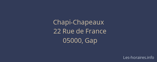 Chapi-Chapeaux