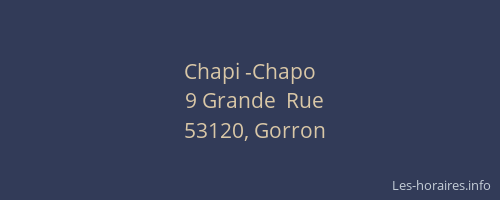 Chapi -Chapo