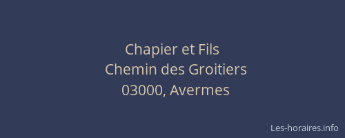 Chapier et Fils