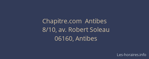 Chapitre.com  Antibes