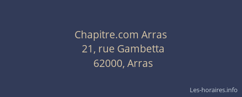 Chapitre.com Arras