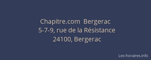 Chapitre.com  Bergerac
