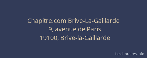 Chapitre.com Brive-La-Gaillarde