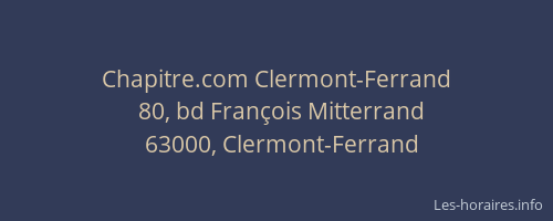 Chapitre.com Clermont-Ferrand
