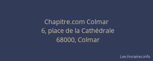 Chapitre.com Colmar