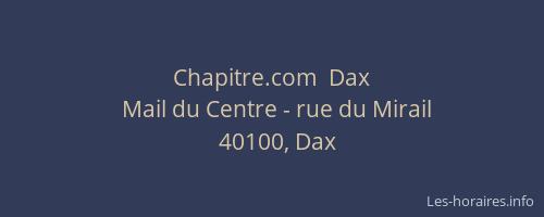 Chapitre.com  Dax