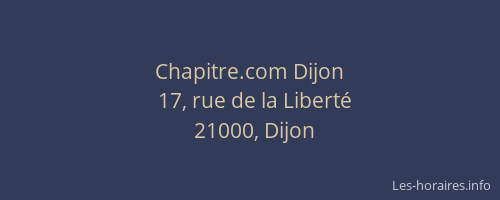 Chapitre.com Dijon