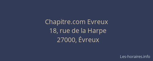 Chapitre.com Evreux