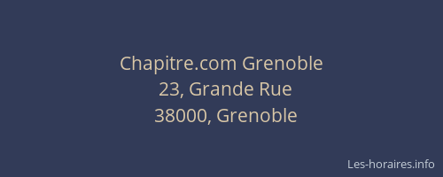 Chapitre.com Grenoble