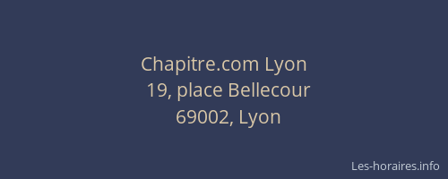 Chapitre.com Lyon