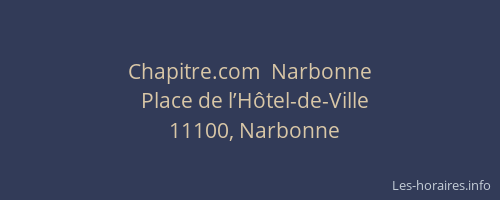 Chapitre.com  Narbonne