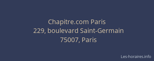 Chapitre.com Paris