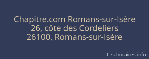 Chapitre.com Romans-sur-Isère