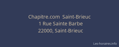 Chapitre.com  Saint-Brieuc