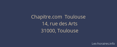 Chapitre.com  Toulouse