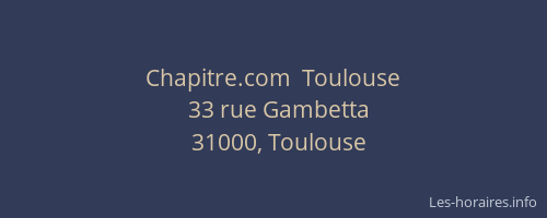 Chapitre.com  Toulouse