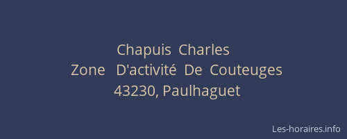 Chapuis  Charles